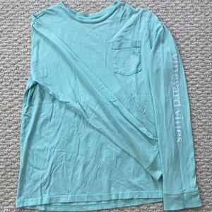 Vineyard Vines Aqua Blue Long Sleeve Tee